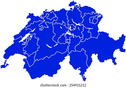 map of Switzerland
