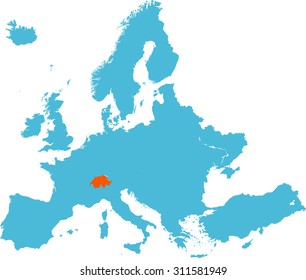 map of Switzerland