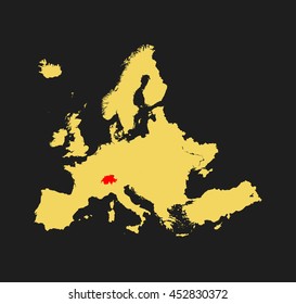 map of Switzerland