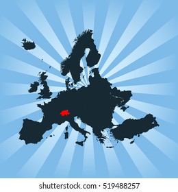 map of Switzerland