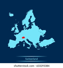 map of Switzerland