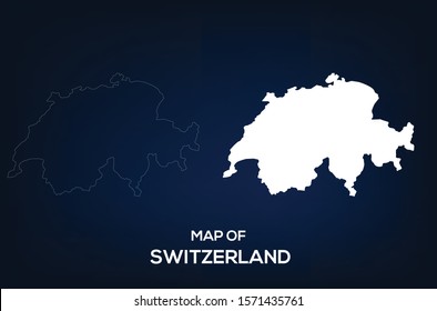 Map of Switzerland . Abstract design, vector illustration by using adobe illustrator. Finland map. Switzerland Outline map