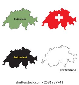 Map of Switzerland icon vector illustration symbol design