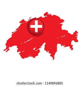 Map of Switzerland with a label