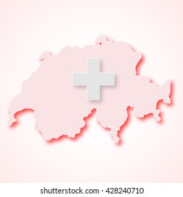 Map of Switzerland, Swiss Confederation svg