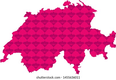 map of Switzerland. vector illustration