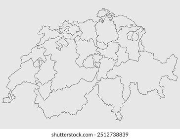 Map Switzerland vector. Vector illustration 