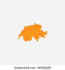 Map of Switzerland Vector Illustration