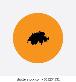 Map of Switzerland Vector Illustration


