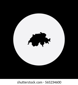 Map of Switzerland Vector Illustration


