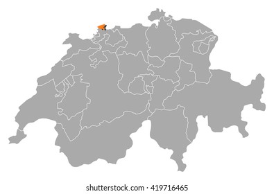 Map - Swizerland, Basel-Stadt