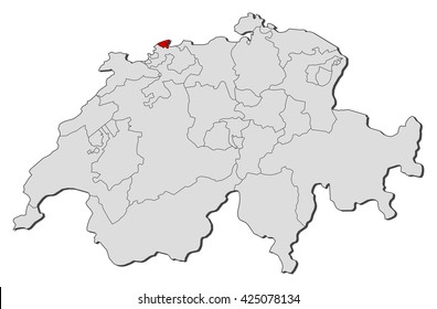 Map - Swizerland, Basel-Stadt