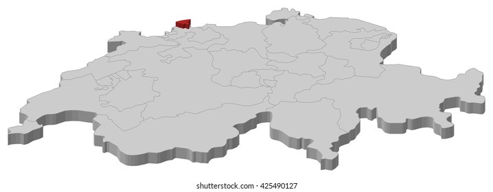 Map - Swizerland, Basel-Stadt