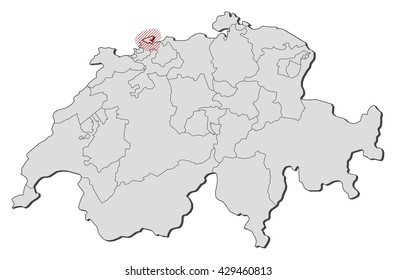 Map - Swizerland, Basel-Stadt