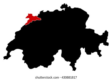 Map - Swizerland, Jura