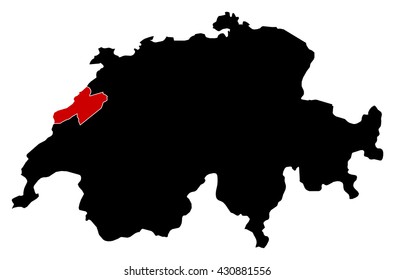 Map - Swizerland, Neuchatel