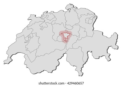 Map - Swizerland, Nidwalden