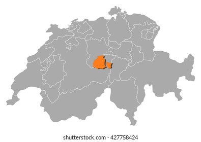 Map - Swizerland, Obwalden