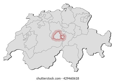 Map - Swizerland, Obwalden
