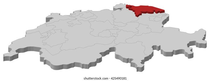 Map - Swizerland, Thurgau