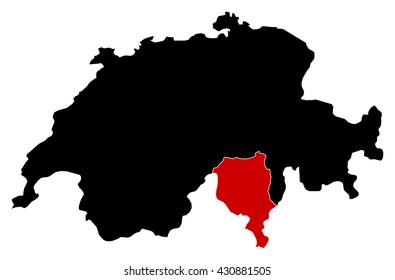 Map - Swizerland, Ticino