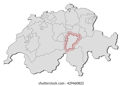 Map - Swizerland, Uri