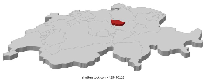 Map - Swizerland, Zug