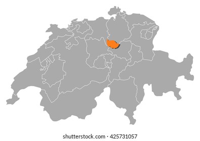 Map - Swizerland, Zug