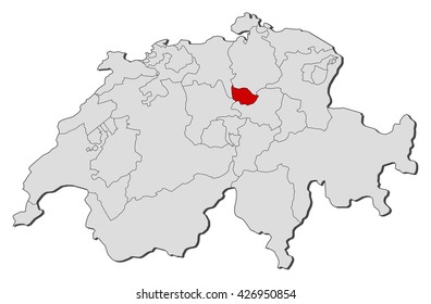 Map - Swizerland, Zug