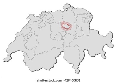 Map - Swizerland, Zug