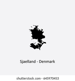 Map of Syddanmark - Denmark Vector Illustration