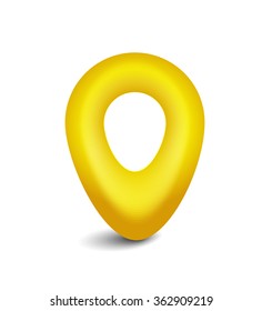 Map symbol, map pointer, vector icon for travel