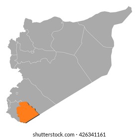 Map - Syria, As-Suwayda