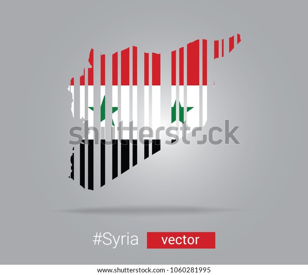 Map of Syria\
from creative vector lines,\
EPS10