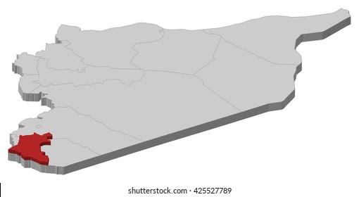 Map Syria Daraa Stock Vector (Royalty Free) 425527789 | Shutterstock