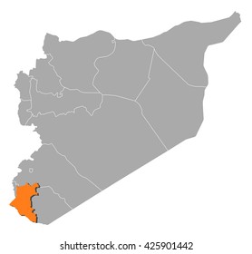 Map - Syria, Daraa