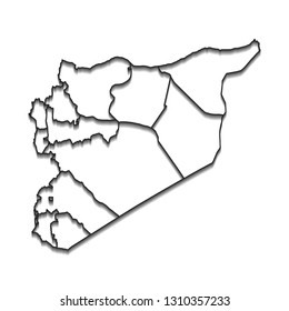 Map of Syria - High detailed on white background. Abstract design vector illustration eps 10.