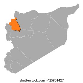 Map - Syria, Idlib