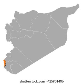 Map - Syria, Quneitra