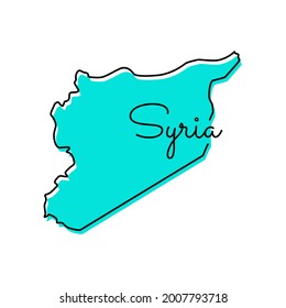 Map of Syria Vector Illustration Design Template.