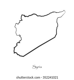 Map of Syria for your design, concept Illustration.
