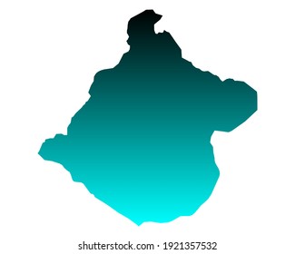 Map of Tacna on white