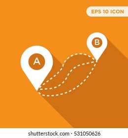 Map tag vector icon, direction sign symbol