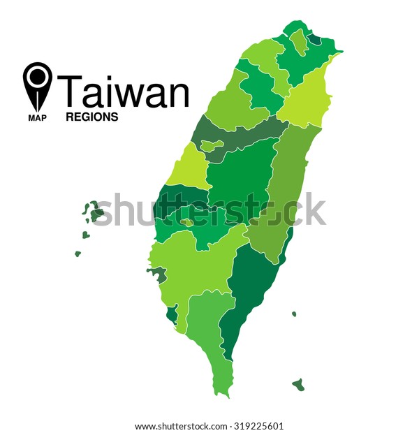 台湾の地域地図 台湾 のベクター画像素材 ロイヤリティフリー