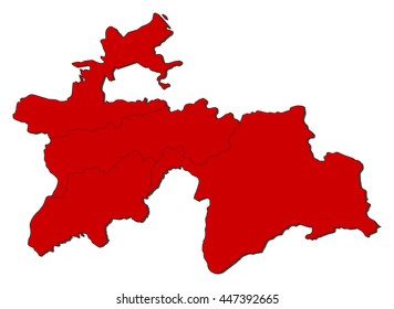 Map - Tajikistan