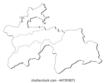 Map - Tajikistan