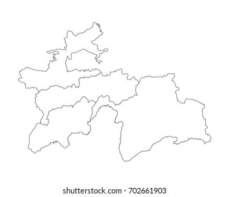map of Tajikistan