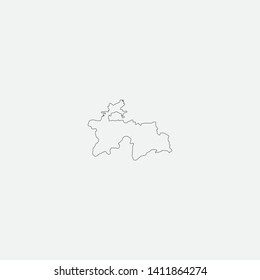 Map of Tajikistan element Illustration template 