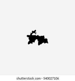 Map of Tajikistan Vector Illustration