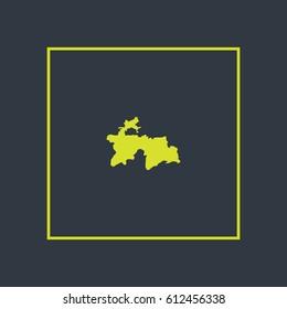 Map of Tajikistan Vector Illustration

